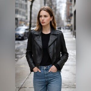 VINCE LEATHER MOTO JACKET